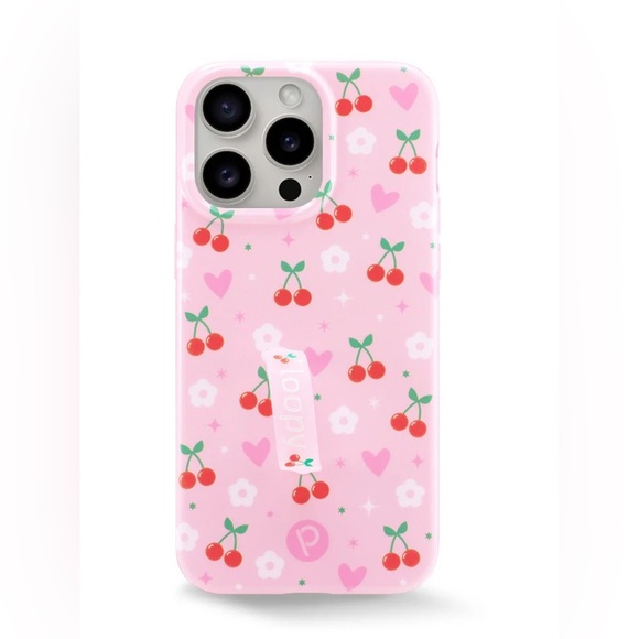 Loopy Case Other - Pink Cherry Pattern Phone Case by LOOPY CASE IPHONE PRO 15 MAX